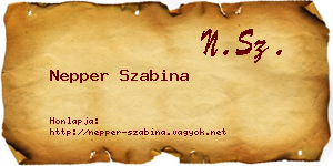Nepper Szabina névjegykártya